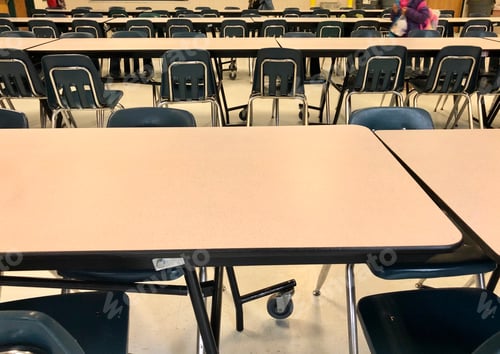 Preview: Empty elementary school cafeteria