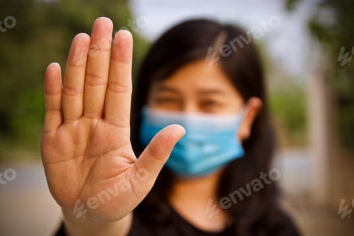 Preview: Wearing a mask to protect against Covid 19 virus