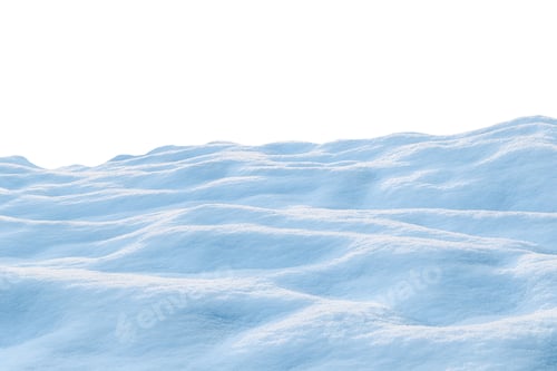 Preview: Heap of fluffy snow isolated on white