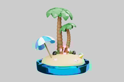 Preview: Tropical island adventure getaway scene