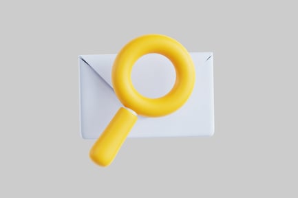 Preview: Envelope with magnifying glass