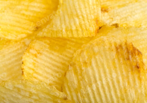 Preview: Crispy Potato Chips. Fast Food. Potatoes. Fatty Unhealthy Foods. Corrugated Chips