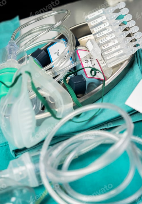 Preview: Medical Equipment on a Green Drape