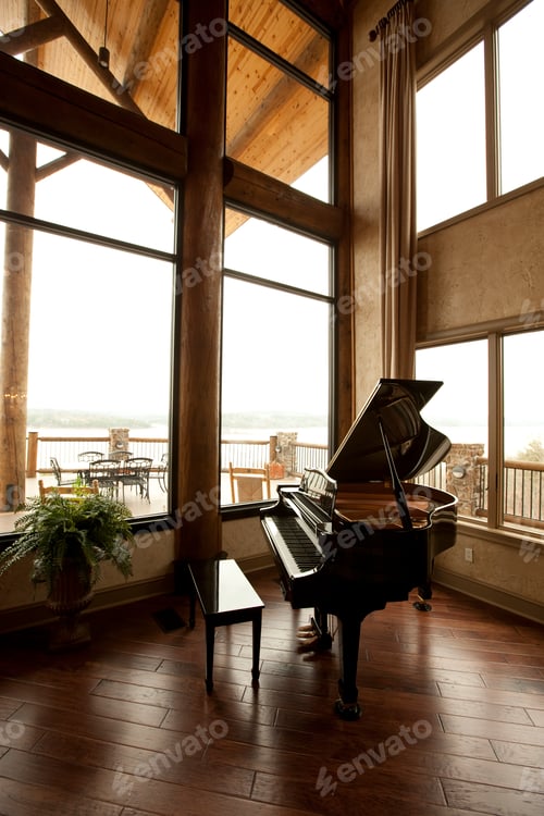 Preview: Baby Grand Piano in a Corner