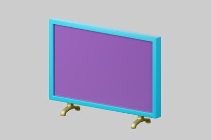 Preview: Meeting room purple teal display