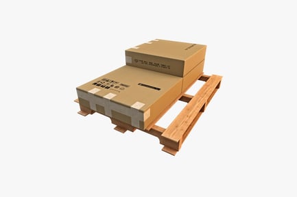 Preview: Stacked cardboard boxes on pallet