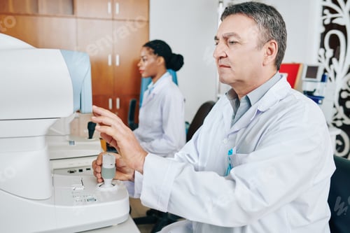 Preview: Opthalmologist examining patient
