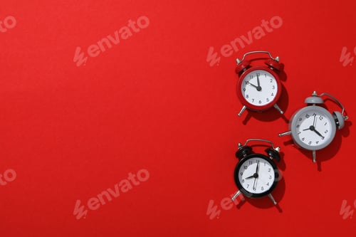 Preview: Concept of sleep and wake up with alarm clocks