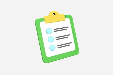 Preview: Clipboard Checklist 3D Illustrations