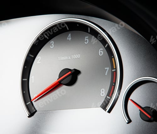 Preview: Close up shot of a speedometr in a car