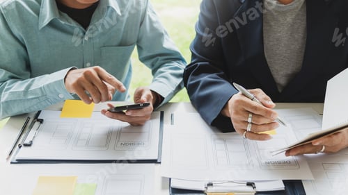 Preview: Group of application designers with ideas and creativity working together in the office.