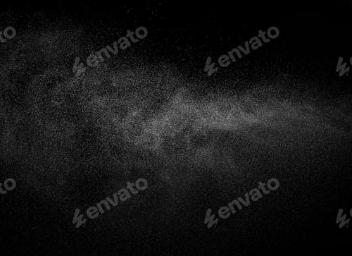Preview: Steam and powder on a black background