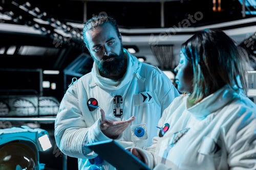 Preview: Astronauts doing brainstorming, conducting safety checks during space travel