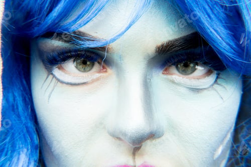 Preview: Makeup. Image Of A Witch In A Bride Dress
