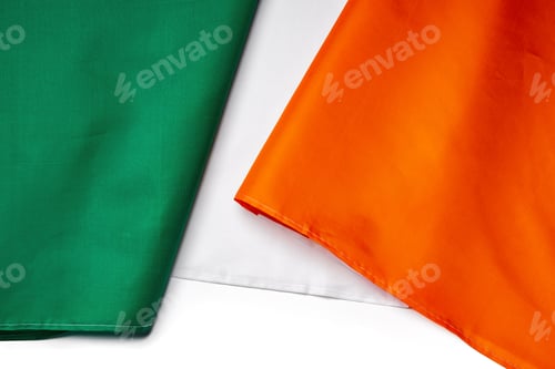 Preview: Textile national flag of Ireland close up