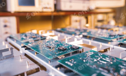 Preview: Close-up computer green microcircuits