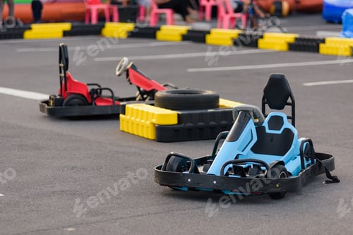 Preview: Go-kart race day. Drivers prepare as go kart machines are positioned