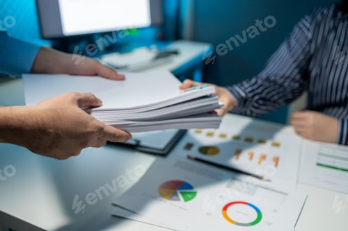 Preview: Hand a pile of important documents to a co-worker, Forward a summary of the previous month's meeting