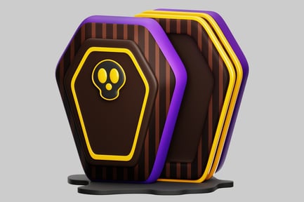 Preview: Stack of coffin-shaped objects