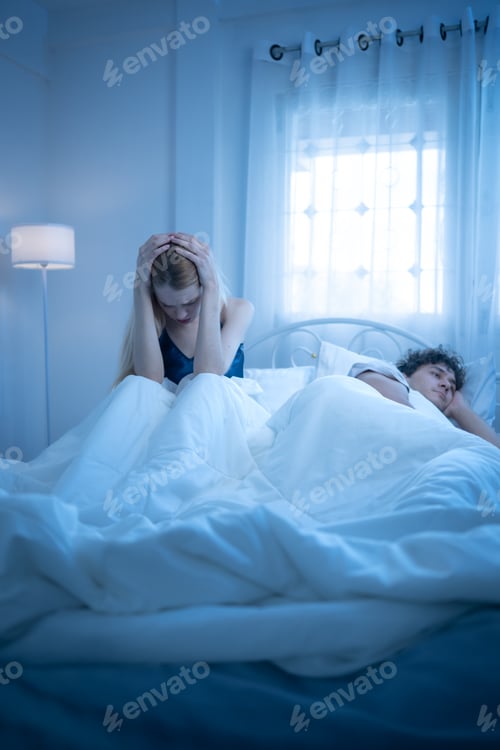 Preview: A husband and wife with their bitter feelings towards each other on bed in the night of the day