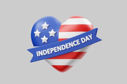 Preview: Patriotic heart with banner