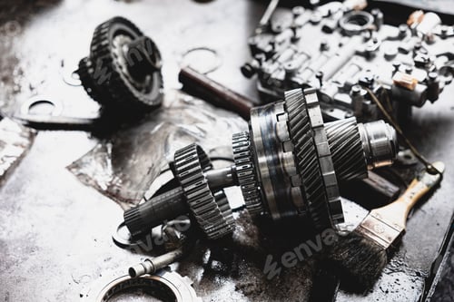 Preview: Gear clutch cogwheel Transmission Control Module automobile old used auto part repair service