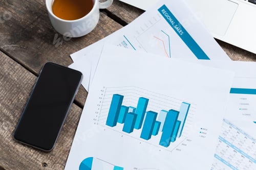 Preview: Showing business and financial report. Accounting