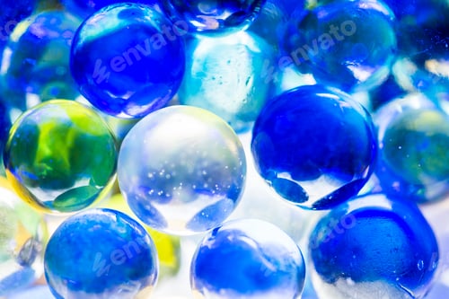 Preview: Closeup shot of glass marbles