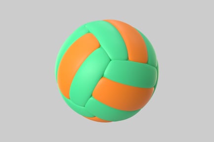 Preview: Green and orange volleyball
