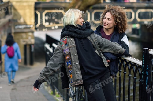 Preview: Happy couple having fun in Camden Town Little Venice,