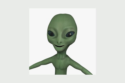 Alien with extended arms