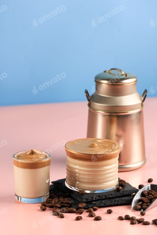 Preview: Iced Dalgona Coffee, a trendy fluffy creamy whipped coffee