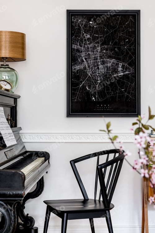 Preview: tylish composition at living room interior