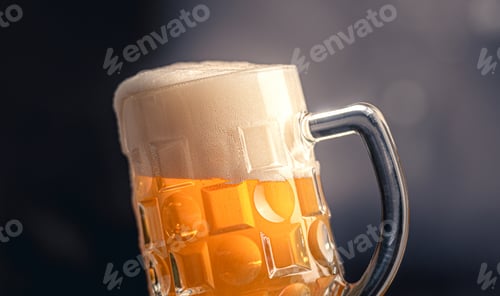 Preview: Full beer mug with foam
