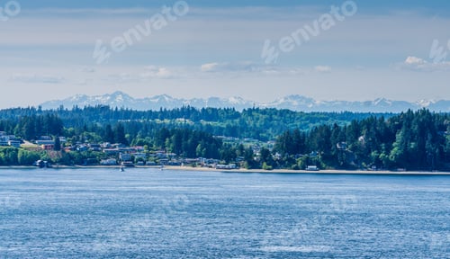 Preview: Aview Of Home Along The Puget Sound Near Tacoma, Washington.