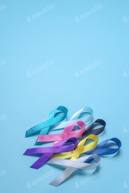 Preview: Stack of colorful ribbons