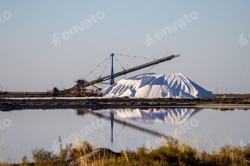 Preview: Scenery of a salt mine near a lake
