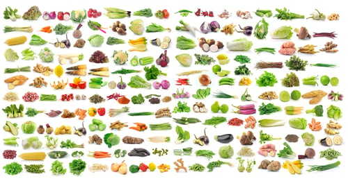 Preview: set of vegetable on white background