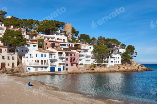 Preview: Mediterranean coastline traditional village of Begur. Girona, Catalonia. Spain