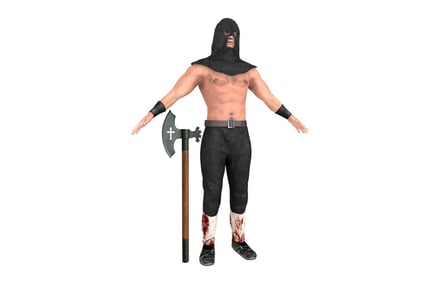 Preview: Hooded Medieval Executioner with Axe