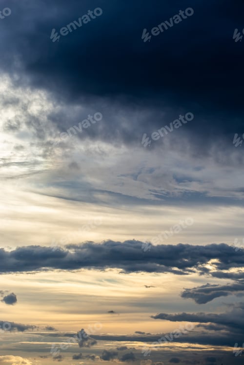 Preview: colorful dramatic sky with cloud at sunset.