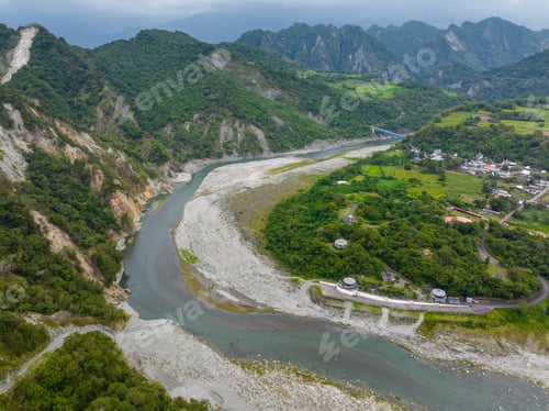 Preview: Aerial view of Hualien taroko valley in Taiwan