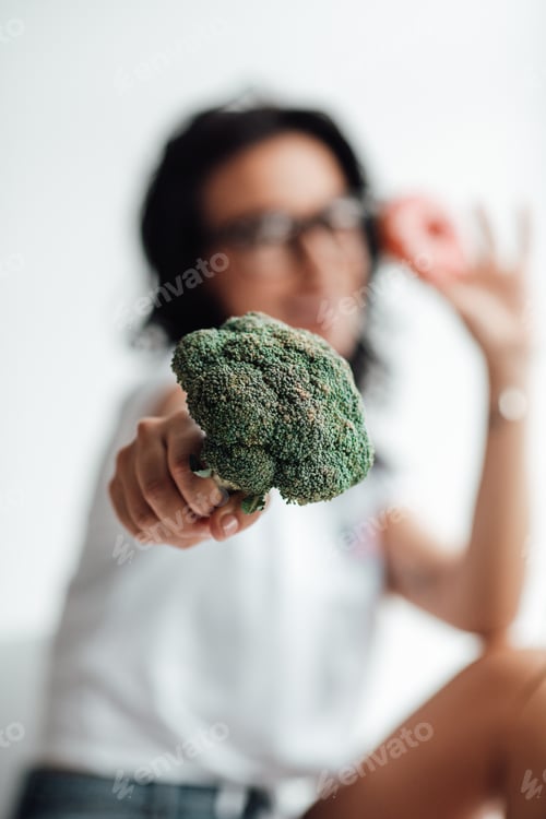 Preview: active adult attractive beautiful blog blogger body breast broccoli brunette cabbage calories candid