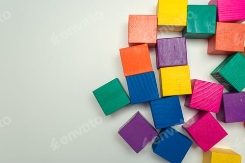 Preview: wooden blocks on the table