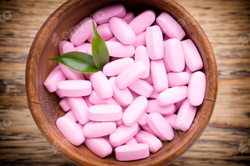 Preview: Homeopathic supplement. Alternative Medicine. Vitamin capsules.