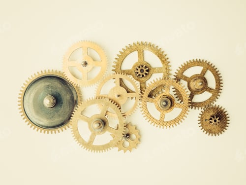 Preview: Gears and cogs clock