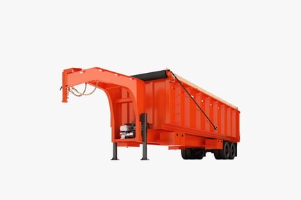 Preview: Orange Heavy-Duty Powered Dump Trailer