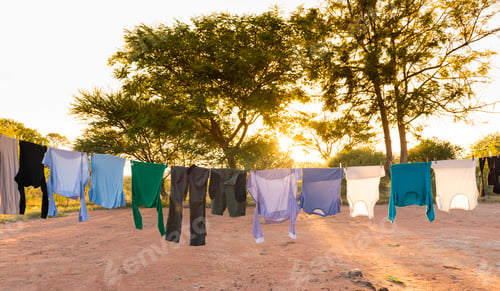 Preview: Laundry Drying on Outdoor Clothes Line