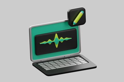 Preview: Laptop design editing audio concept