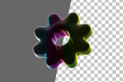 Preview: Four Ball Neon Abstract 3D Icon